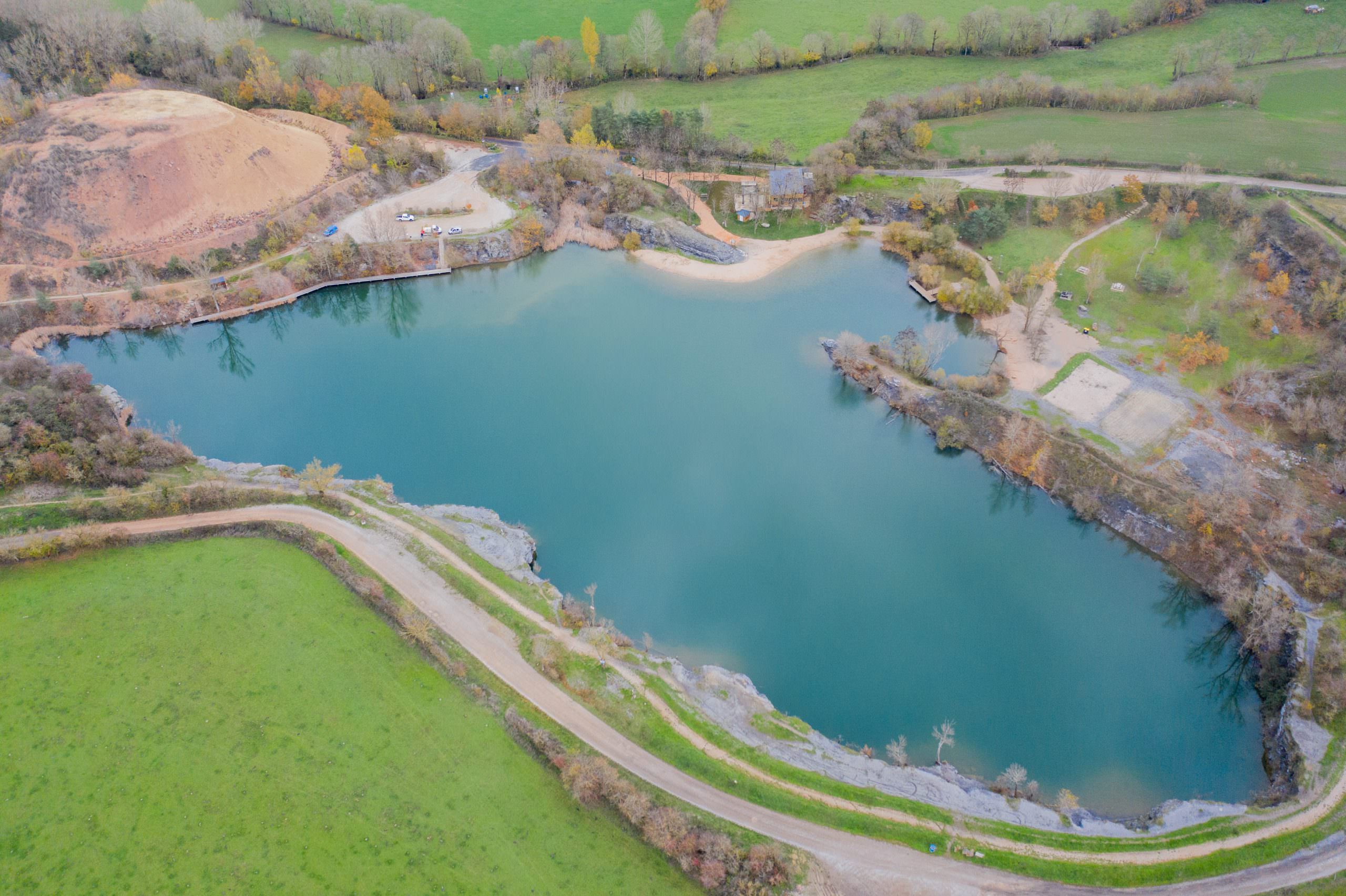 Le lac de la Cisba vu du ciel